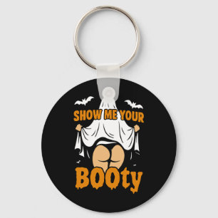 Funny Girl Boo Ghost Show Me Your Booty Dark Humou Key Ring