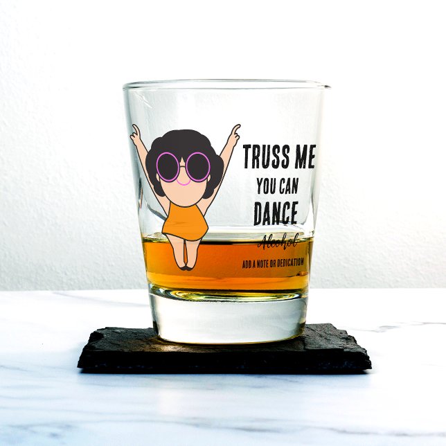 Funny Girl Dancing Happy - Shot glass (Creator Uploaded)