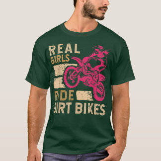 Funny Girl Dirt Bike Art For Women Sport Motor Bik T-Shirt