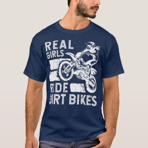 Funny Girl Dirt Bike Art For Women Sport Motor Bik T-Shirt