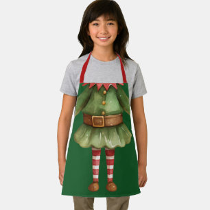 Funny Girl Elf Body Christmas Gift  Apron