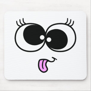 Funny Girl Face Mouse Pad