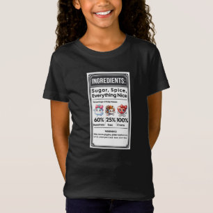 Funny Girl Ingredient Label Simple Halloween T-Shirt