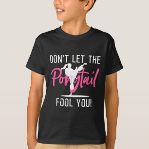 Funny Girl Karate Design Kids Women Kickboxing Bla T-Shirt