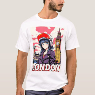 Funny Girl Vintage Post Card London T-Shirt