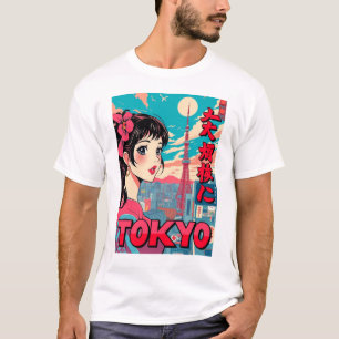 Funny Girl Vintage Post Card Tokyo T-Shirt