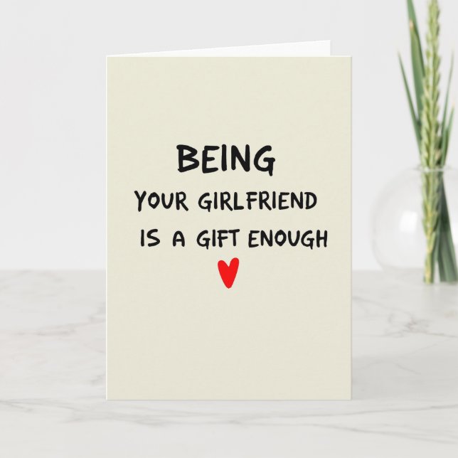 Funny Girlfriend Gift Card (Front)