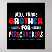 Funny Girls 4th Of July Kids Trade Sister For Fire