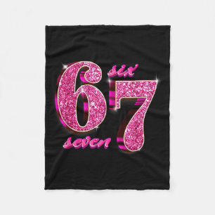 Funny Girls Nk Coquette 67 Six Seven Meme Brainrot Fleece Blanket