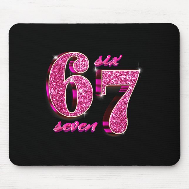 Funny Girls Nk Coquette 67 Six Seven Meme Brainrot Mouse Pad (Front)