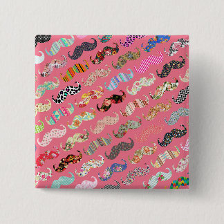 Funny Girly Colourful Pink Aztec Patterns 15 Cm Square Badge