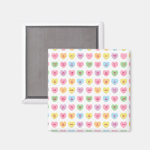 Funny girly cute custom conversation candy hearts magnet