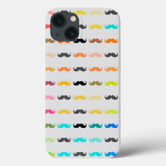 Funny Girly Moustache 4 Case-Mate iPhone Case (Back)