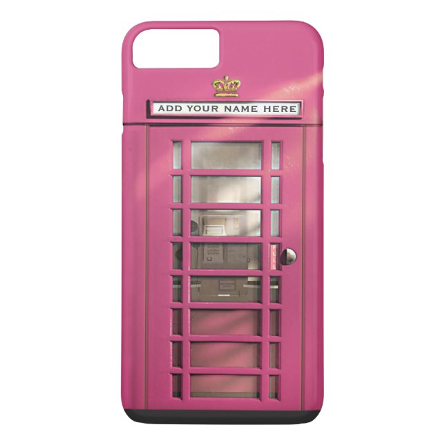 Funny Girly Pink British Phone Booth Case-Mate iPhone Case (Back)