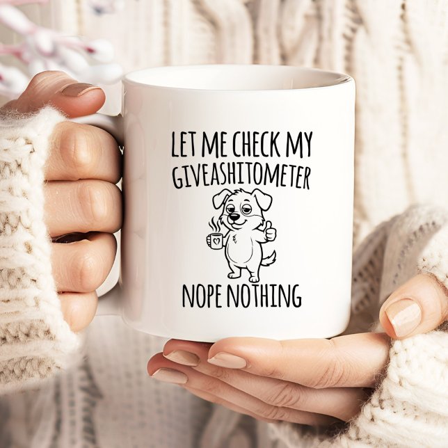 Funny Giveashitometer Sarcastic Gift for Coworkers Large Coffee Mug (Creator Uploaded)