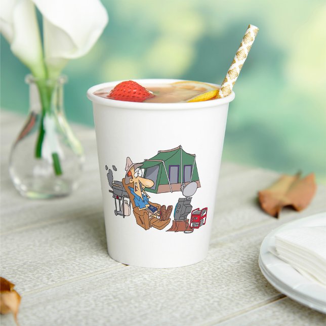 Funny Glamping Cartoon Luxury Camping  Paper Cups (Creator Uploaded)