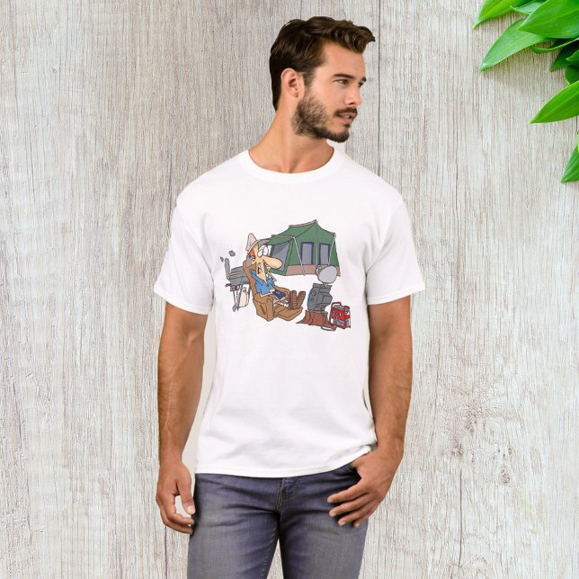 Funny Glamping Cartoon Luxury Camping  T-Shirt (Creator Uploaded)