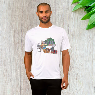 Funny Glamping Cartoon Luxury Camping  T-Shirt