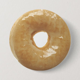 Funny Glazed Doughnut Doughnut Button