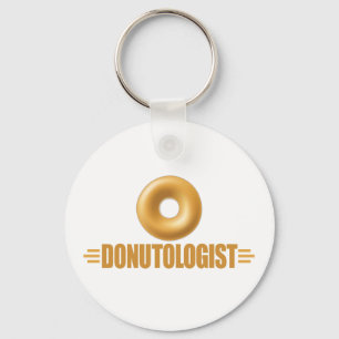 Funny Glazed Doughnut Lover Key Ring