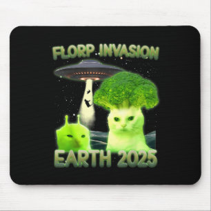 Funny Glerp Glorp Funny Alien Cat Meme Vintage Mouse Pad