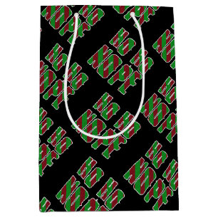 Funny Glitter Ho Ho Nope Christmas Medium Gift Bag