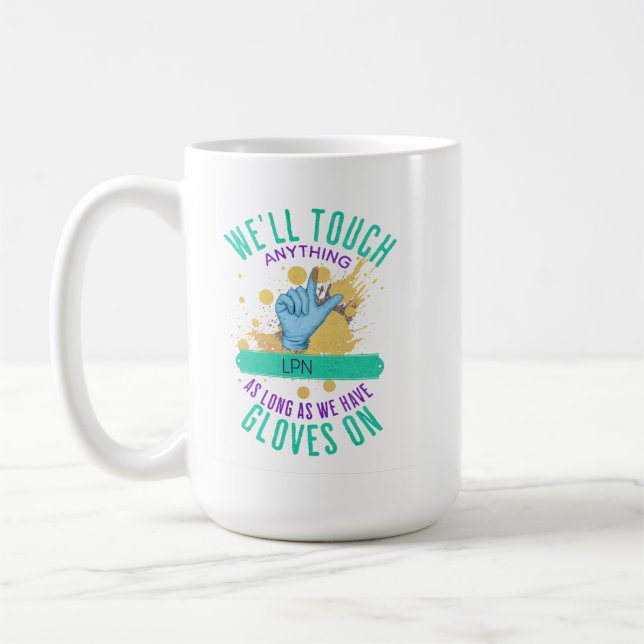 Funny Glove Customisable (Medical Job) - LPN Coffee Mug (Left)