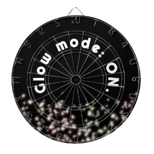Funny glow glitter inspirational black abstract dartboard