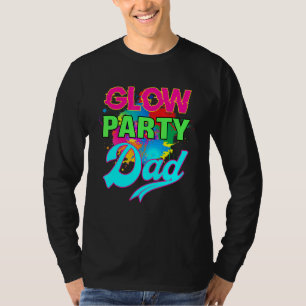 Funny Glow Party Squad Colourful Splash Retro Glow T-Shirt