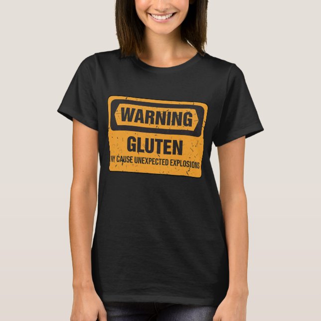 Funny Gluten Explosions Costume Gluten Free Mum  T-Shirt (Front)
