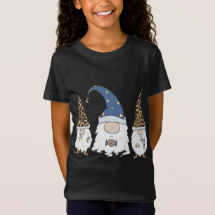Funny Gnome And Coffee Lover Cute Gnomes Leopard C T-Shirt