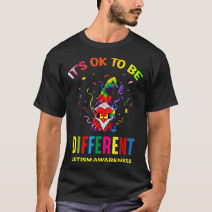 Funny Gnome Autism Awareness Day It's Ok To Be Dif T-Shirt