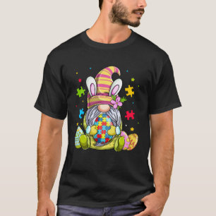 Funny Gnome Autism Awareness Happy Easter Day Bunn T-Shirt