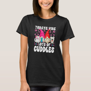 Funny Gnome Cat And Dog Saying For Women & Men Cut T-Shirt