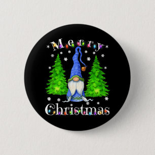 Funny Gnome Christmas Garden Gnome Merry 6 Cm Round Badge
