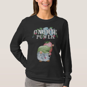 Funny Gnome Flower Power Unique Gnomie With Strawb T-Shirt