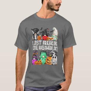Funny Gnome Holiday Tee I Just Freaking Love Hallo
