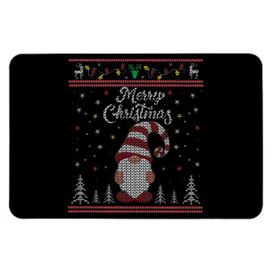 Funny Gnome Merry Christmas Magnet