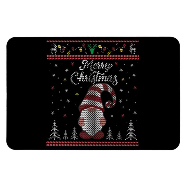 Funny Gnome Merry Christmas Magnet (Horizontal)