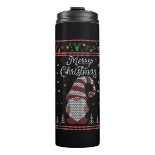 Funny Gnome Merry Christmas Thermal Tumbler