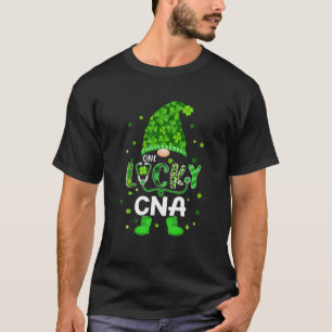 Funny Gnome One Lucky CNA Nurse St Patricks Day Sh T-Shirt