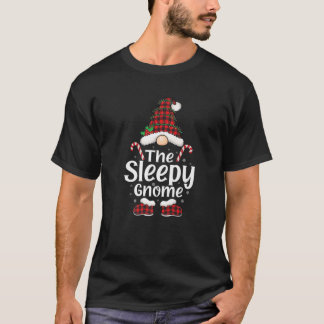 Funny Gnome Pajama Sleepy Gnome Xmas Cute Christma T-Shirt