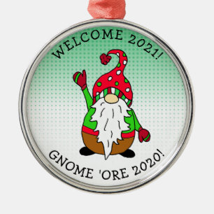 Funny Gnome Pun Christmas Metal Tree Decoration