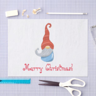 Funny gnome tissue paper