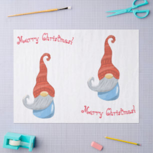 Funny gnome tissue paper