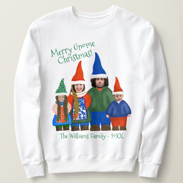 Funny Gnome Your Family Ugly Christmas Sweater (Design Front)