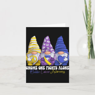 Funny Gnomies Bladder Cancer Awareness Month Purpl Card