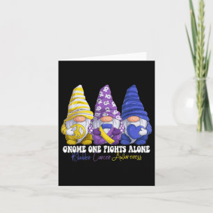 Funny Gnomies Bladder Cancer Awareness Month Purpl Card