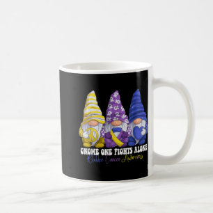 Funny Gnomies Bladder Cancer Awareness Month Purpl Coffee Mug