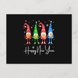 Funny Gnomies Christmas Happy New Year Holiday Bri Postcard